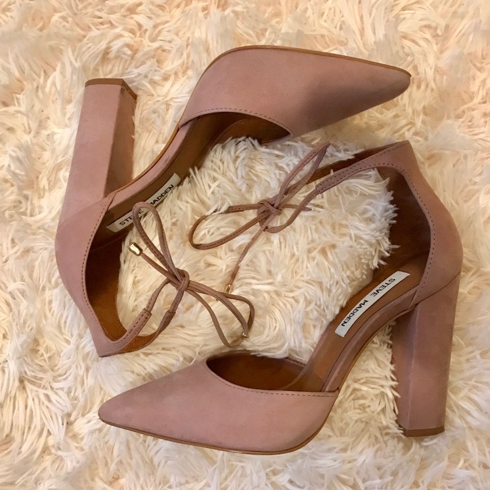 Steve Madden PAMPERED Heels in Blush Nubuck
